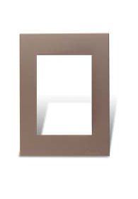 [EI43691] Conjunto De Placa Champagne De 4 Modulos Con Soporte Y Ribete - Linea Bauhaus