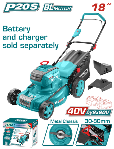 [E43954] Cortacesped A Bateria 20V+20V BL - Sin Bat - Tlmli20185 - Total