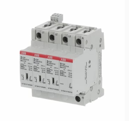 [E44060] Descargador Tipo 1+2 3P+N 12,5 Ka - 50 Ka - Doble Varistor Enchufable Con Señalizacion - Abb