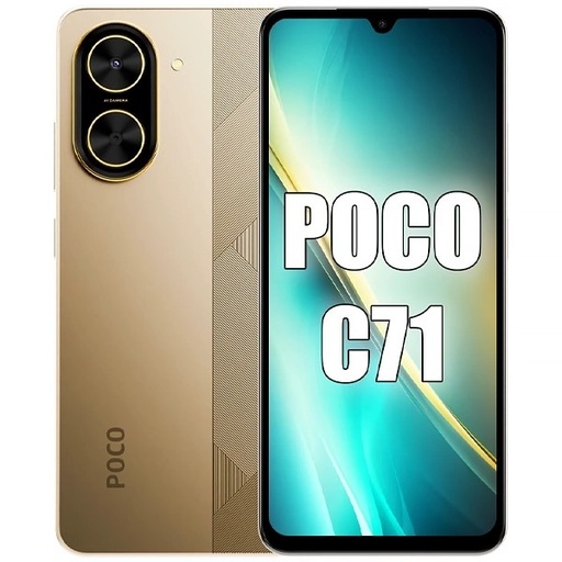 [TC44070] Celular Xiaomi POCO C71 Dual SIM de 128GB 4GB RAM de 6.88" 32MP 8MP - Azul (Glob