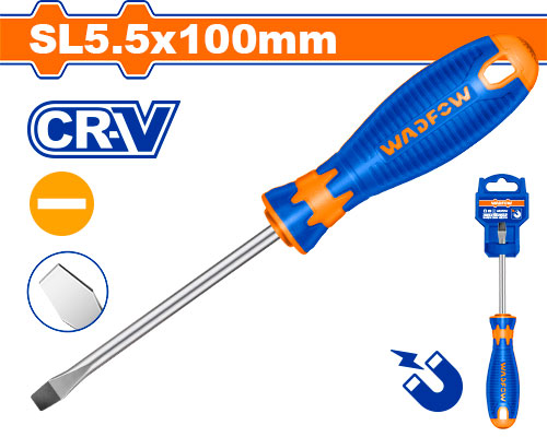 [FH44174] Destornillador Plano Sl5.5x100mm - Crv - Wadfow