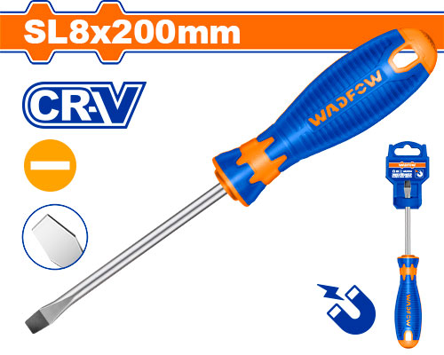 [FH44190] Destornillador Plano Sl8.0x200mm - Crv - Wadfow