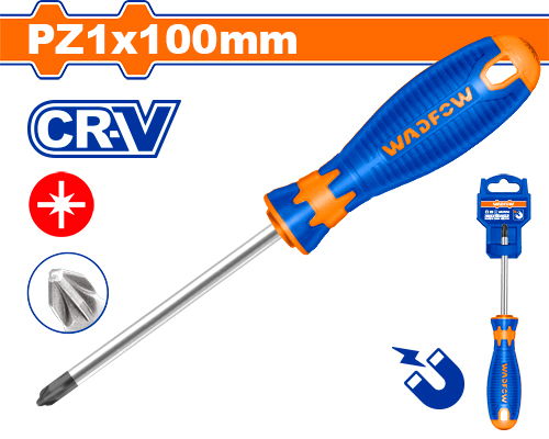 [FH44193] Destornillador Pozidriv Pz1x100mm - Crv - Wadfow