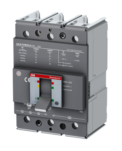[EC44263] Disy Caja Mold 3P 200A 25KA Regulable - P2c Formula Dsp - Abb