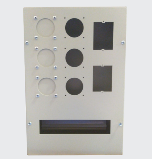 [EC44423] Tablero Metalico Para Tomas Industriales Gris - Cominsa Electric