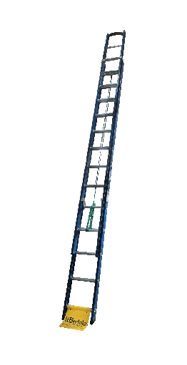 [E44573] Escalera De Fibra De Vidrio - Premium - Extensible - 23P - 4,10 X 7,10 M - Wbertolo