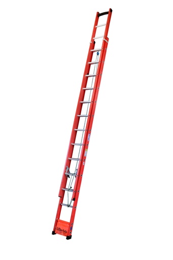 [E44577] Escalera De Fibra De Vidrio - Profesional - Extensible - 23P - 4,20 X 7,20 M - Wbertolo