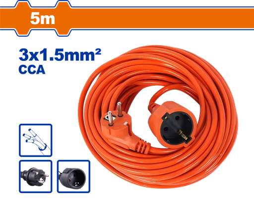 [EC44659] Extension De Cable Schuko 5M (cable 3X1.5MM2) - Wadfow