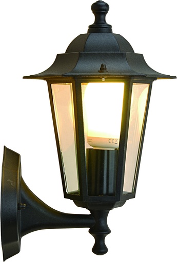[EI44697] Farol Aplique De 1 Luz E27 Superior Negro Toscana Argo