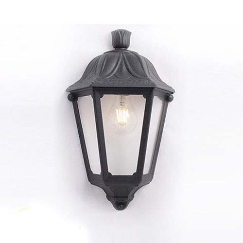 [EI44706] Farol De Pared Iesse E27 De 1 Luz Negro Fumagalli