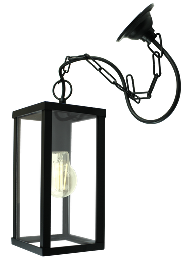 [EI44710] Farol Colgante De 1 Luz E27 Negro Colonial Argo