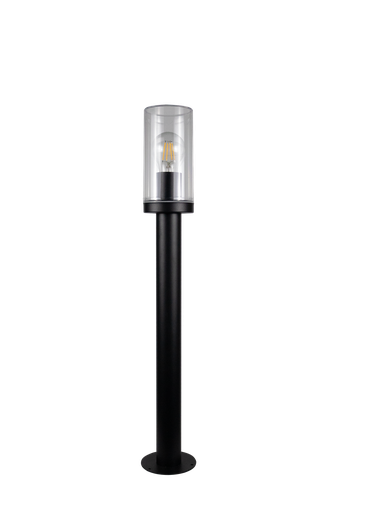[EI44738] Farola De 1 Luz E27 H:650mm Negro Perugia Argo
