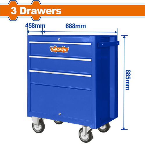 [EC44982] Gabinete Rodante 69X46X89CM (3 Cajones) - Wadfow