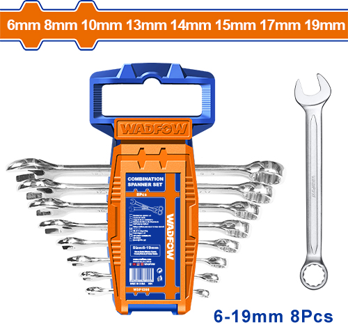 [FH45189] Juego De Llaves Combinadas 6 - 19MM (8 Pzs) - Wadfow