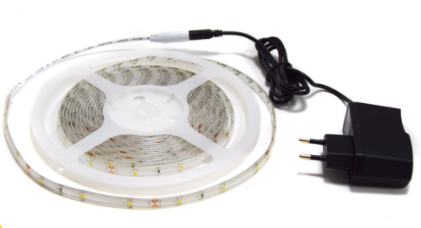 [EI45237] Kit De Cinta LED 12V 60 Leds Luz Fria Para Uso Interior Rollo 5 Metros Argo