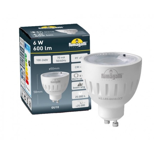 [EI45265] Lamp LED GU10 6W Calida/neutra Fumagalli