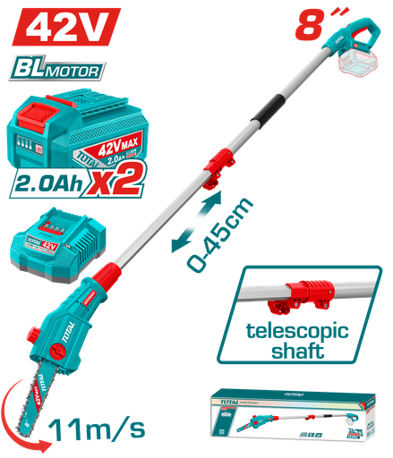 [FC46142] Podadora Motosierra De Altura A Bateria 42V - 2BAT/CAR - Tpsli42281 - Total