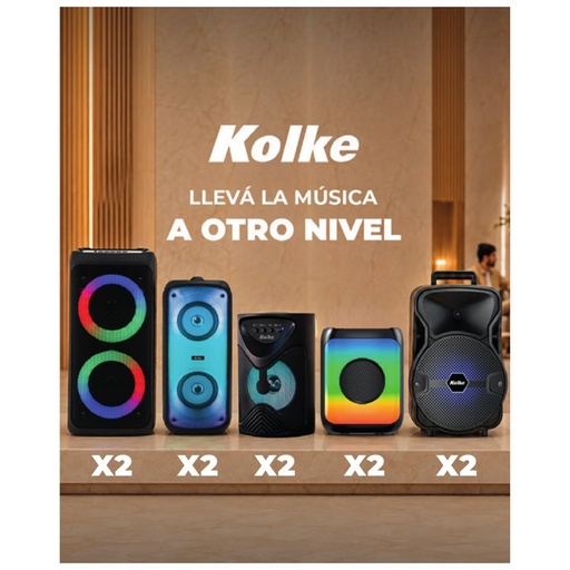 [TA46945] Combo Duo 5 Parlantes Inalámbricos Glow, Glow 2, KBoom, BowBox y Blues - Kolke